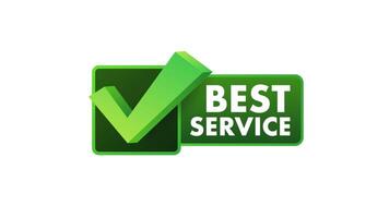 Highlighting Best Service with Animated Check Mark Icon video