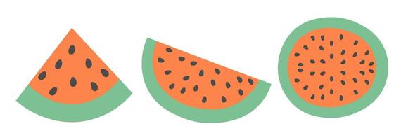 set of simple watermelon vector