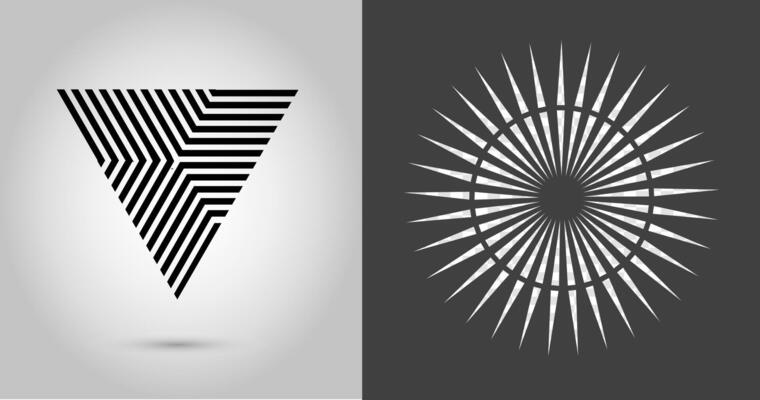 Hipster Triangle Background . poster with different elements. Modern Design Template with geometric shape in various forms.illustration.
