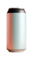 Minimalist soda can with gradient design png