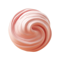 Pink swirl cream texture with smooth spiral design png