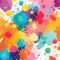 Vibrant Abstract Colorful Paint Splashes Exploding in a Joyful, Energetic Artistic Composition - Professional digital artwork with vibrant colors and detailed composition vector