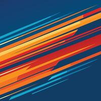 Dynamic Abstract Background Vibrant Diagonal Stripes of Orange, Red, and Blue Hues Creating a Fast-Paced, Energetic Mood vector