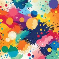 Vibrant Abstract Colorful Paint Splatter Background Joyful, Energetic Holi Festival Design - Professional digital artwork with vibrant colors and detailed composition vector