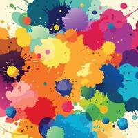 Vibrant Rainbow Ink Splatter Abstract Art Background A Joyful and Energetic Design - Professional digital artwork with vibrant colors and detailed composition vector