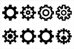 Variety of Cogwheel Designs A Collection of Black and White Mechanical Gears for Engineering and Technical Illustrations vector