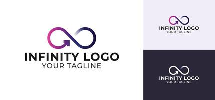 Infinity Arrow Logo Icon. Go Symbol. Isolated Design Element vector