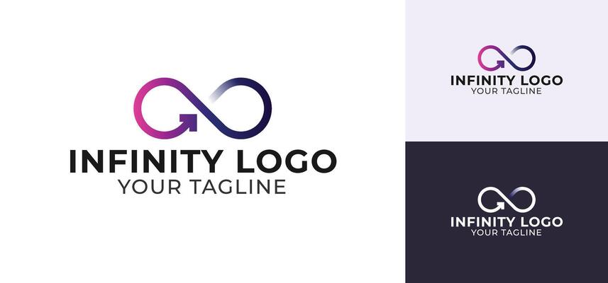 Infinity Arrow Logo Icon. Go Symbol. Isolated Design Element
