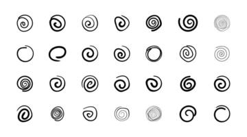 Abstract hand drawn spiral in doodle style. A swirl icon representing ideas. motion. or energy. Perfect for business concepts. creative design. handmade branding. and artistic illustrations. vector
