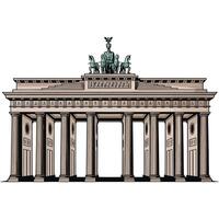 The brandenburg gate in berlin vector