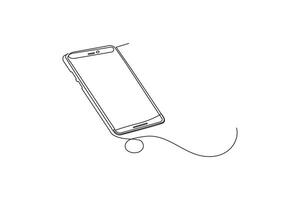Smart phone icon with creative online art for web connection and app technology concept vector
