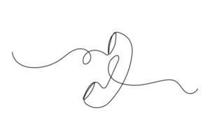 Smart phone icon isolated in outline art for online tools and modern mobile communication vector