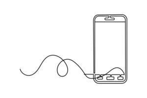 Smart phone icon in abstract minimal form for communication and online usage presentation vector