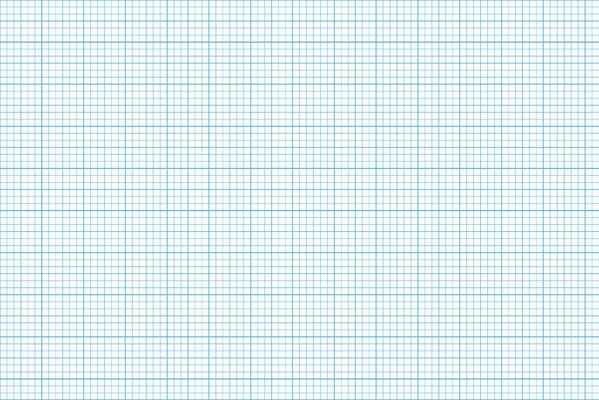 Graph paper texture for drawing sketch writing mathematics geometry planning notes study and education on isolated transparent background with ruled blue lines notebook style