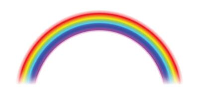 Realistic curve rainbow spectrum abstract element illustration transparent bright wave red blue yellow green orange color in sky background showing fantasy magic light effect vector