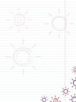 a blank lined sheet of paper with suns drawn in charcoal vector