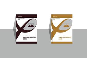 Annual report cover file vector