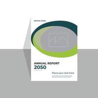 Annual report cover page files vector