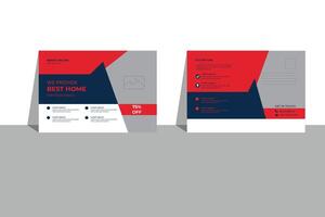 Business postcard design template vector