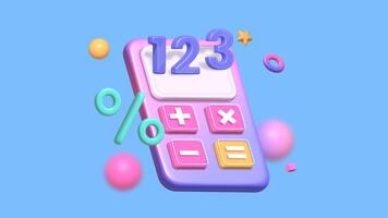 3D Phone Animation with Chatting App and Emoticon in Blue Isolated Background video