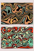 unique liquid retro color abstract background vector