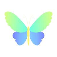 Gradient Butterfly Illustration with Bright Colorful Wings vector