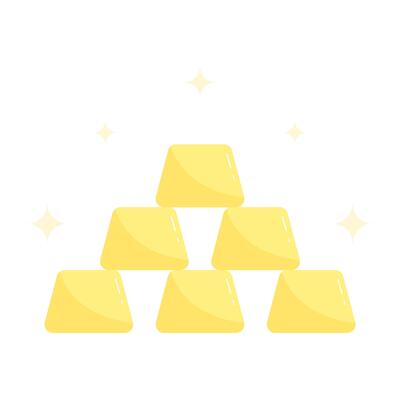 Stack of Shining Gold Bars Illustration