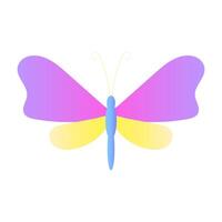 Modern Abstract Butterfly Design with Gradient Color vector