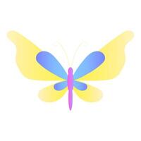 Colorful Gradient Illustration of a Butterfly vector