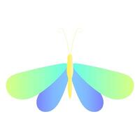 Vibrant Gradient Butterfly with Blue and Green Wings vector