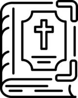 A linear style icon representing bible vector