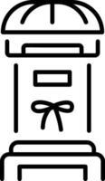 An outline style icon depicting post box vector