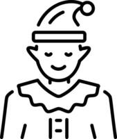 A line style icon showing elf vector