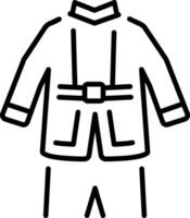 An outline style icon depicting santa costume vector