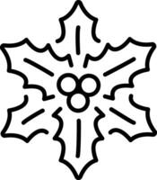 A line style icon showing mistletoe vector