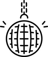 A line style icon showing mirror ball vector