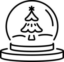 A linear style icon representing snow globe vector