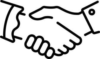 A linear style icon representing greeting vector