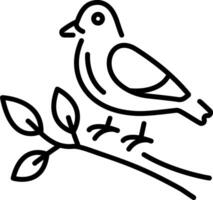 A line style icon showing bird vector