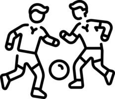 A outline style icon depicting playing vector