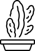 A outline style icon depicting cactus vector