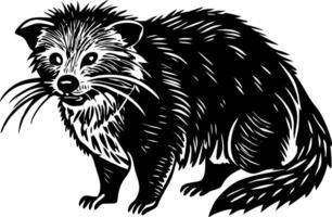 A glyph style illustration representing bearcat vector
