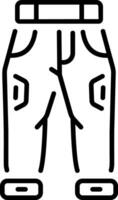 A linear style icon depicting insulated pants vector
