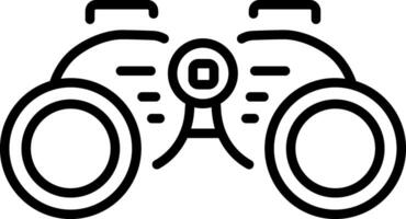 A linear style icon depicting hunting binoculars vector