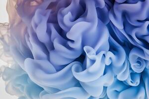 Soft abstract cloud of smoke or vapor in gradient shades of blue and violet. floating on a white background. Trendy minimal design for tech, art, meditation or cosmetics themes. video