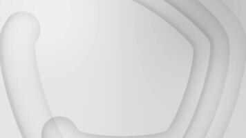 Looping white pentagon animated abstract geometric monochrome background with empty place for logo or product promotion video