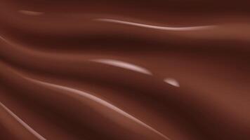 Displaying rich brown curves with delicate rippling texture melting in slow motion cinematography glossy milk chocolate waves flowing. video