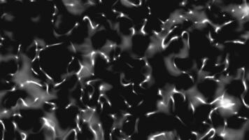 Looped glossy black water wavy surface. Animation of wave motion on sea surface. Abstract black liquid shining black fluid motion shiny black video