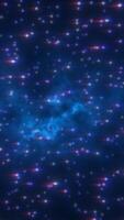 Abstract glowing golden particle wave creating a dynamic, futuristic visual effect video