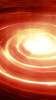 Bright glowing tunnel with warm orange and white light, creating a spiral energy effect video